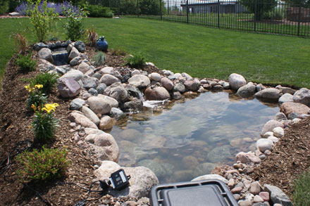 Pond with Stream