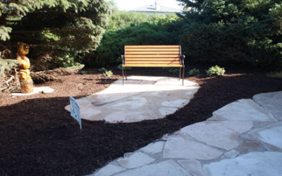 Flagstone Patio Seating Area & Driveway Apron